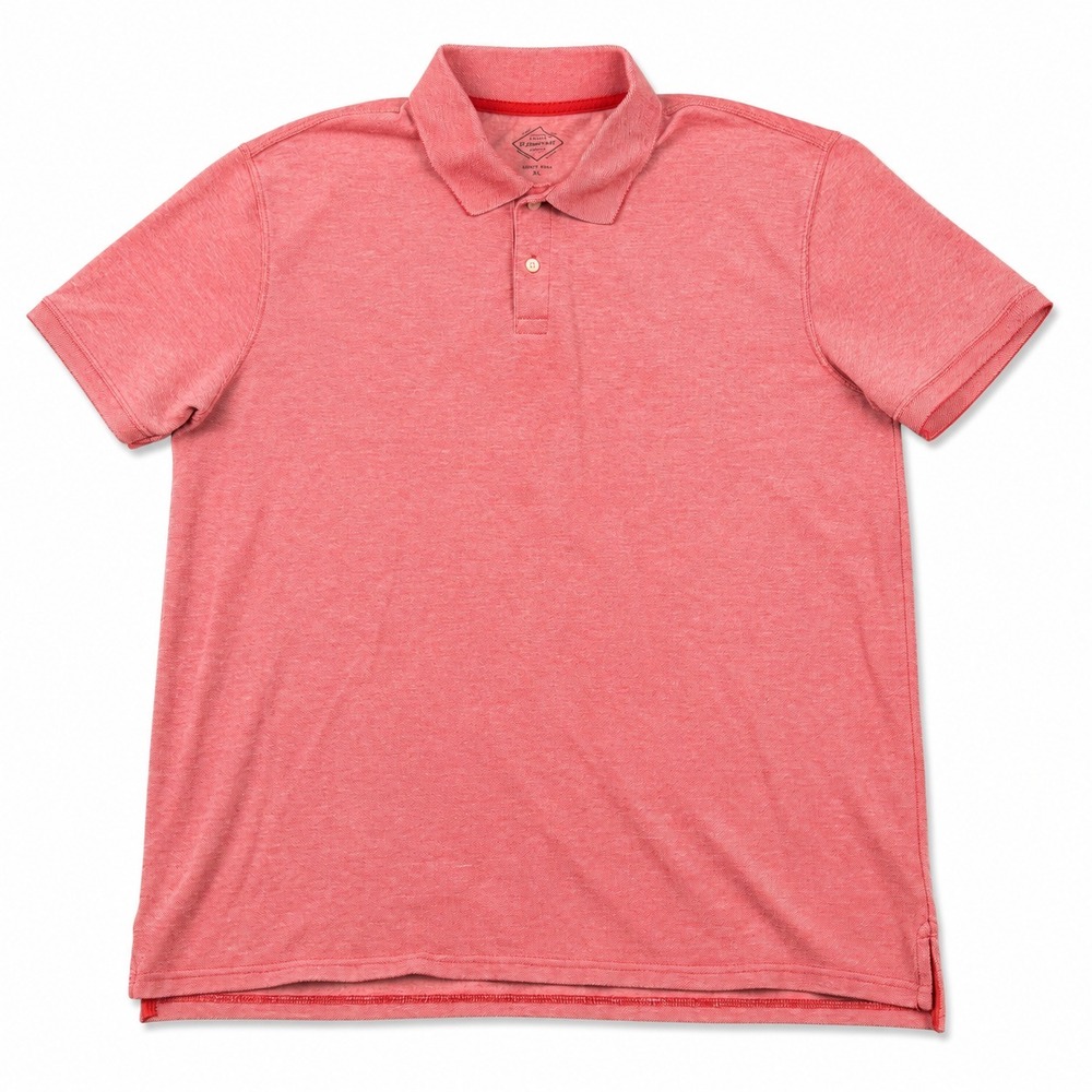 St Johns Bay Legacy Polo Shirt‎ Mens XL Heather Coral Pink Short Sleeve Cotton